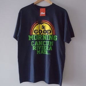 NWT Pier 27 Good Morning Cancun Riviera Maya Mexico Short Sleeve Shirt Size XL